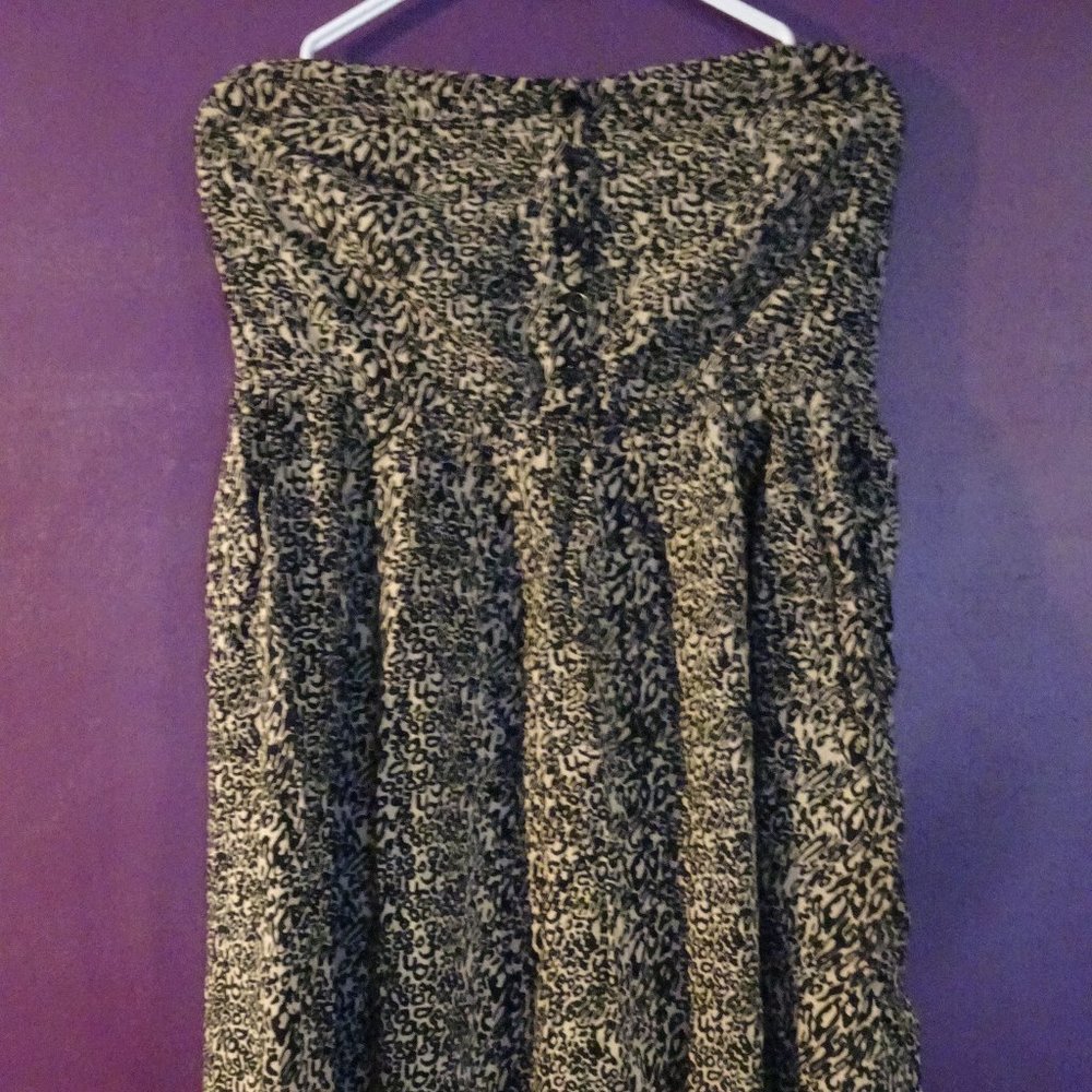 Torrid Size 2 Plus Size Leppard Strapless Dress